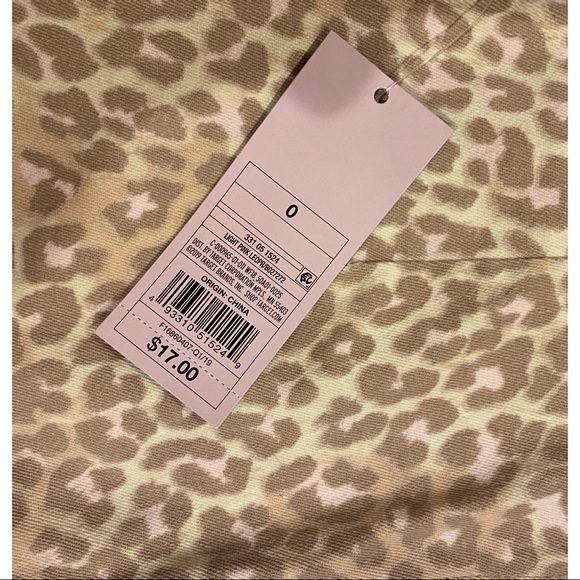 Light Pink Leopard Mini Skirt - Picture 4 of 4